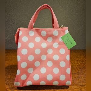 Kate Spade Pink and White Polka Dot Tote